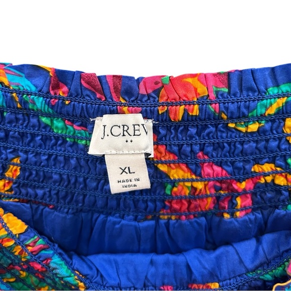 J. Crew Blue and Pink Bubble Mini Skirt Tiered Resort Wear - Picture 3 of 7